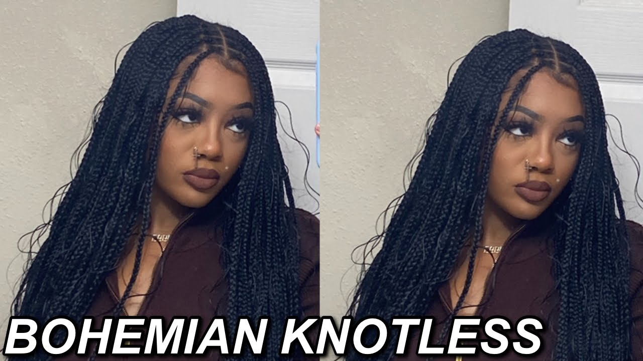 Bohemian Knotless Box Braids - YouTube.