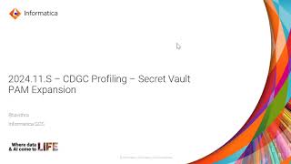 2024.11.S – CDGC Profiling – Secret Vault PAM Expansion