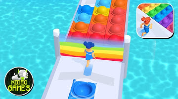 Pop it Run - All Levels Gameplay Android,ios Walkthrough Mobile Game New App #1322