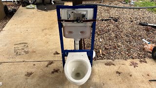 YT First Elongated Geberit Toilet Flushes