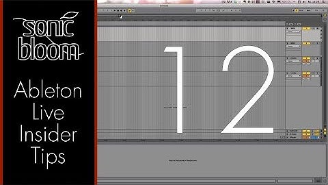 Ableton Live Insider Tips - Speed up your workflow with the number shortcuts