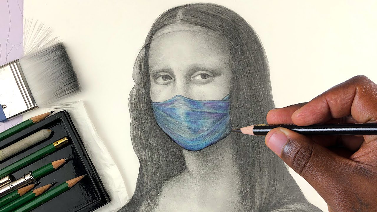 Realistic pencil drawing Mona Lisa | Charcoal Drawing Time Lapse - YouTube