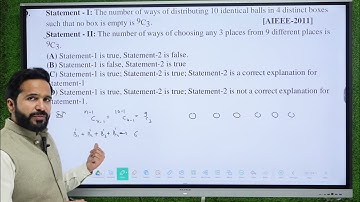 Statement - I: The number of ways of distributing 10 identical balls in 4 distinct boxes such that