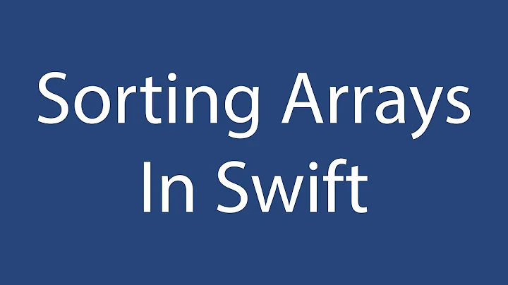 Sorting Arrays In Swift 3