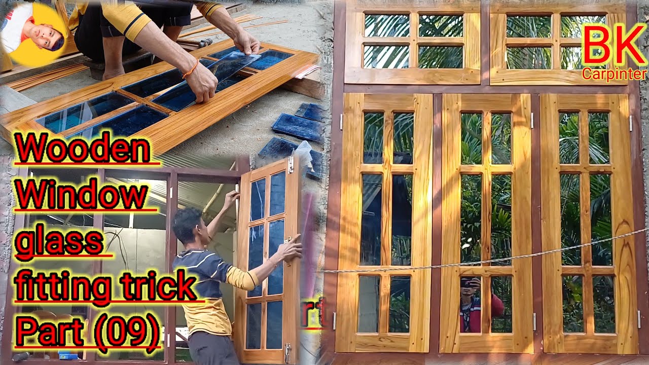 Window glass fitting trick // Khidki Palle per Shisha Kaise lagate hai ...