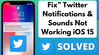 Twitter Notifications Sound Not Working On iPhone or iPad iOS 15 Fix Twitter Notifications iOS 15