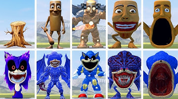 EVOLUTION OF TUNG TUNG SAHUR VS SHIN SONIC TAPES EXE AND ITALIAN AI BRAINROT MEMES in Garry