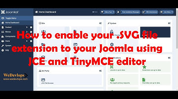 How to upload svg image for Joomla 4 using JCE and tiny editor