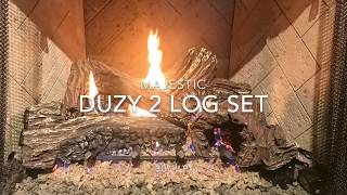 Majestic Vented DUZY 2 Log Set - YouTube