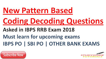NEW PATTERN BASED CODING DECODING QUESTIONS ASKED IN IBPS RRB EXAM 2018|Reasoning Tricks