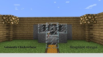 Minecraft automatic chicken farm {1.11, 2 breeding cells}