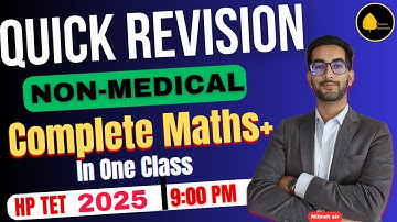 Complete Maths Revision in One Class | संपूर्ण मैथ सिर्फ एक क्लास में | By Nitesh Sir 2025