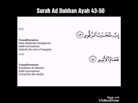 Surah Ad-Dukhan Ayah 43-50