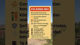 Evladın Için Oku 🤲 Şfet