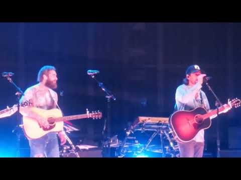 Post Malone & Noah Kahan - Dial Drunk Live @ If Yall Werent Here Id Be Crying Tour 2023 Boston Jul22