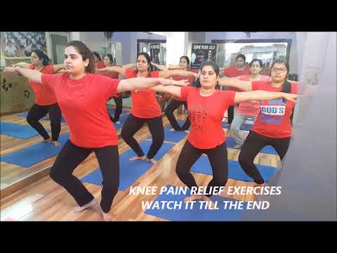 cure knee pain from squats KNEE PAIN RELIEF YOGA EXERCISES ( STRETCHES & STRENGTHENING ) Yoga class PART 3 BY INDU JAIN
