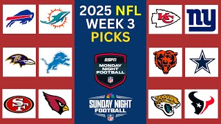 2025 NFL WEEK 3 GAME PICKS - FULL WEEK PREDICTIONS