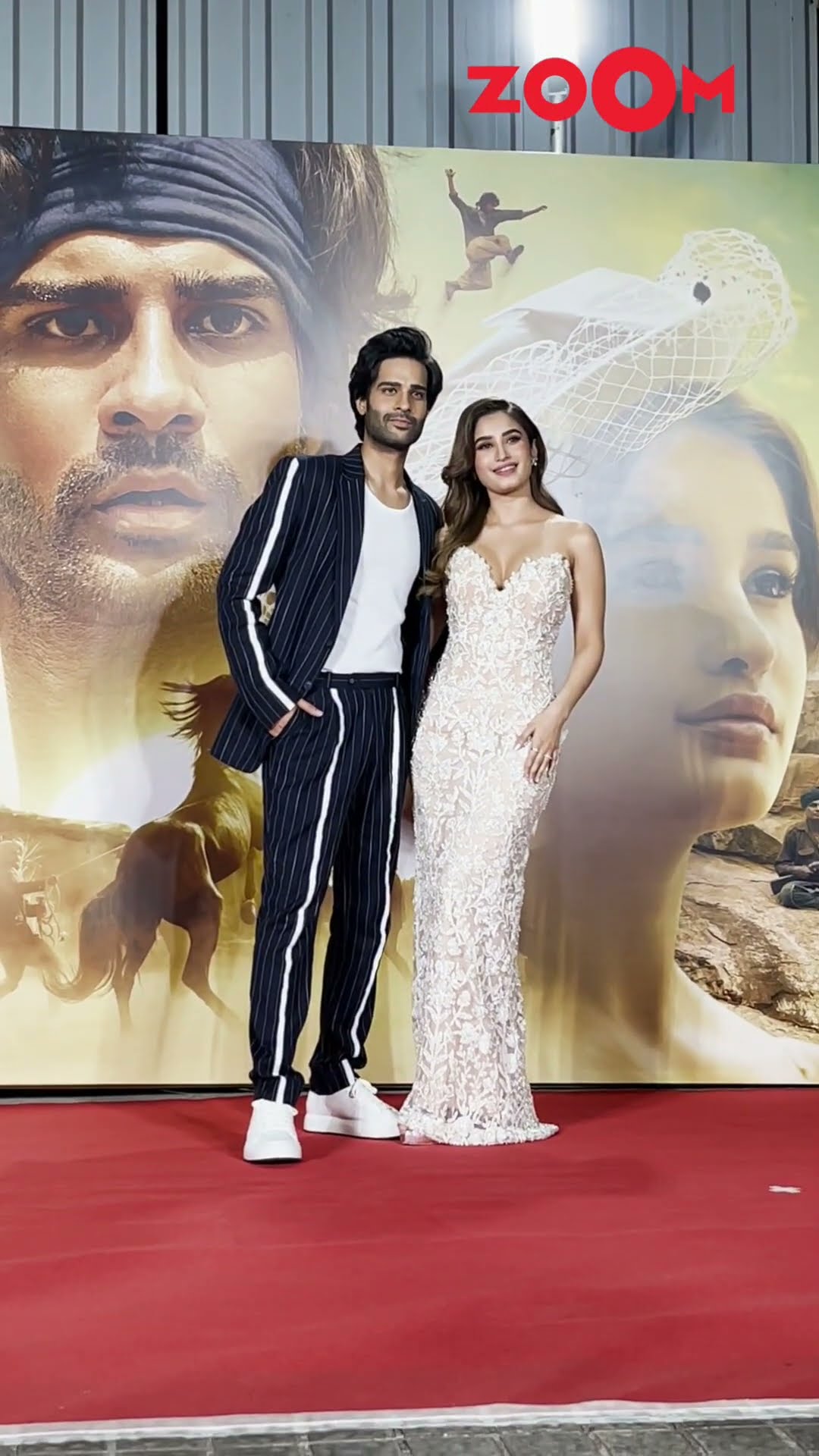 Rasha Thadani-Aaman Devgn look ADORABLE as they pose together for their film Azaad screening #shorts