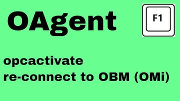 Operation Agent - opcactivate - reconnect with OBM