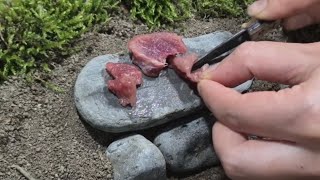 Miniature Persian Qeimeh Nesar in Nature | Tiny Cooking Full Process 🍛🌿