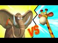 Giraffe VS Elephant | Funny Videos For Kids | Jungle Animal Stories | Gazoon Official