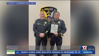 Clarksburg officer receives award for response to explosion