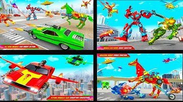 Flying Muscle Car Robot Transform Horse Robot Game #fantastic  games #Latest games