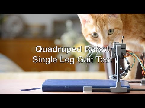 Quadruped Robot Single Leg Gait Test - YouTube