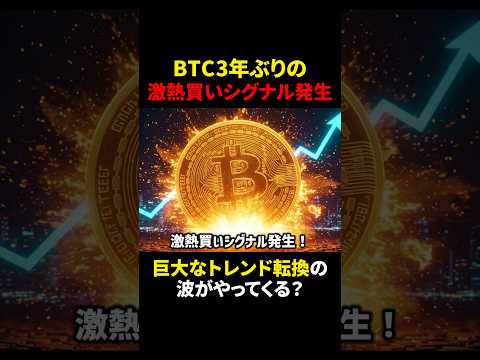 【ビットコイン(BTC)】3年ぶりの激アツ買いシグナル発生！巨大なトレンド転換の波到来？！
