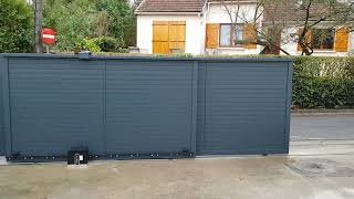 Aico Portail En Aluminium Soudé - Coulissant Télescopique