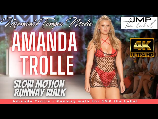 Hot 4K Slow Motion Bikini Model Runway Walk - Amanda Trolle - JMP the Label - Miami Swim Week 2022 class=