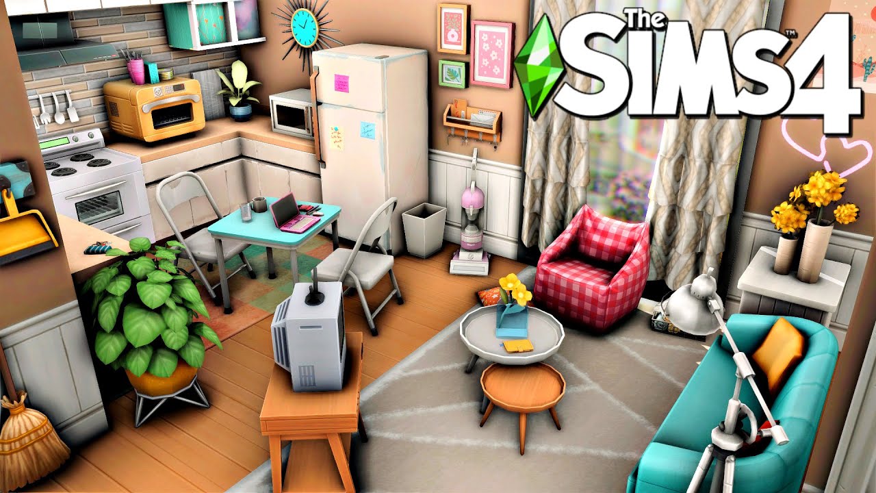 K kk部屋 Twin Sisters Apartment 💕 || The Sims 4 Apartment Speed Build