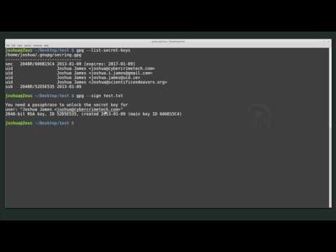 Linux Intro: Signing and verifying data using GPG