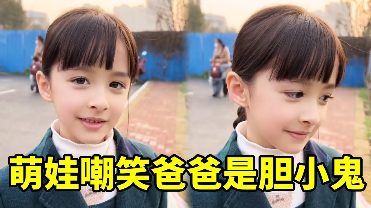 混血女儿无情嘲笑爸爸是胆小鬼，爸爸只能认怂傻笑…女儿果然是顶级玩家！😂【中格一家人】#老外在中国 #搞笑 #中外夫妻 #混血宝宝 #混血萌娃 #外国媳妇