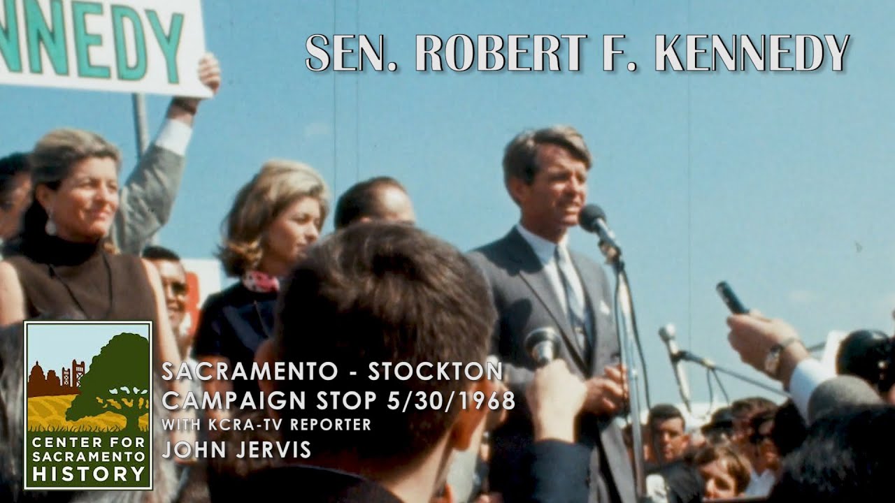 Предвыборная кампания сенатора Роберта Ф. Кеннеди в Сакраменто и Стоктоне, 1968 г.