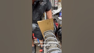 Tech tip on replacement of complete strut assembly. #automobile #mechanic #diy #struts