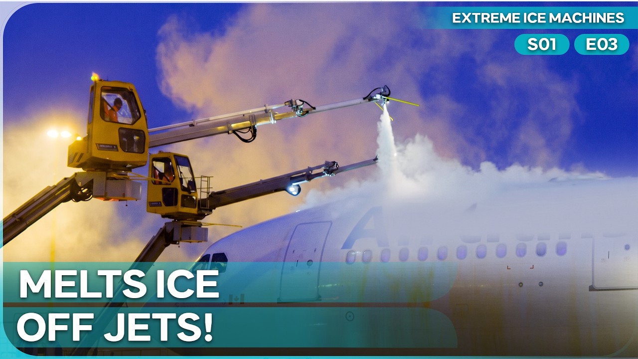 Spraying 200°F Boiling Fluid to Save Frozen Passenger Jets | Extreme Ice Machines