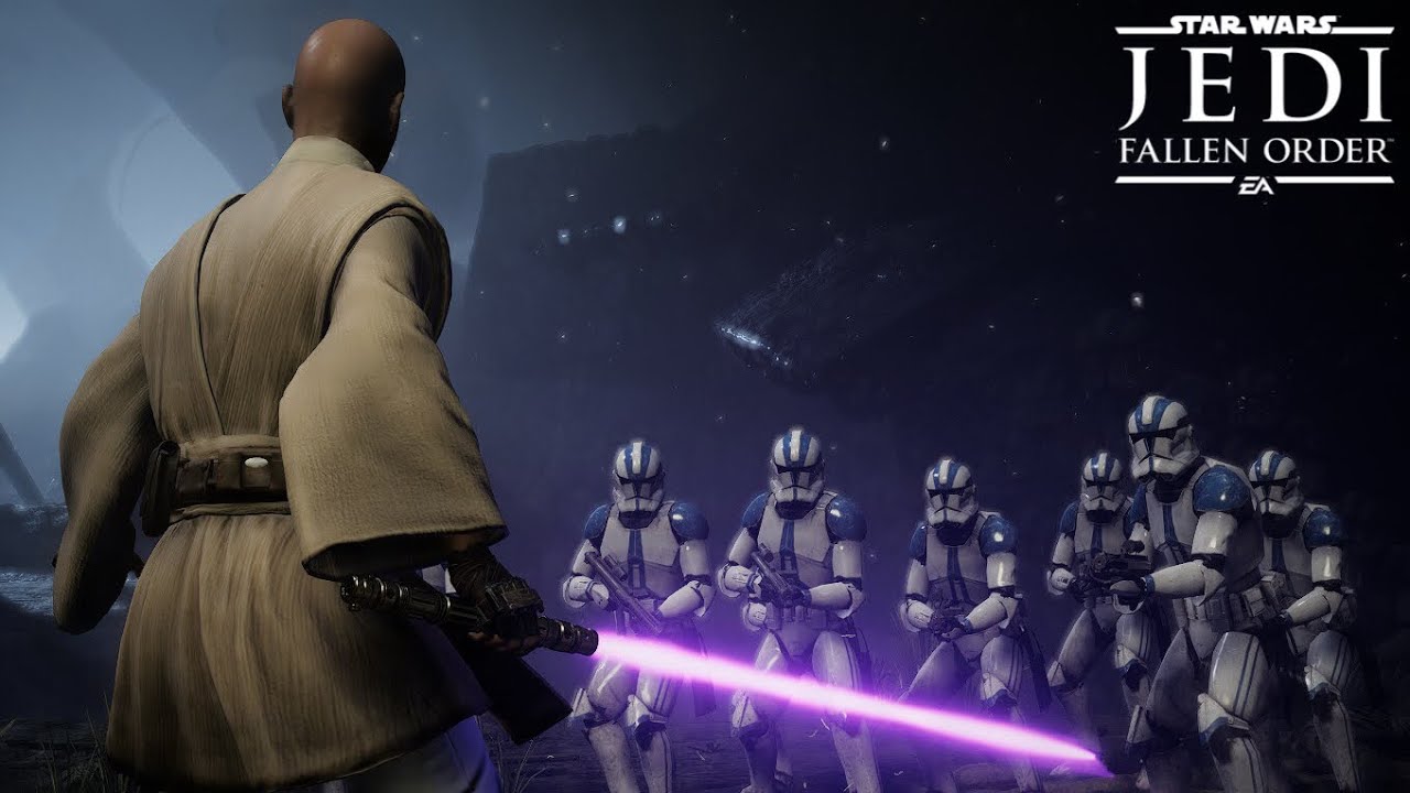 Mace Windu Vs. The Boys In Blue Jedi Fallen Order Mods YouTube