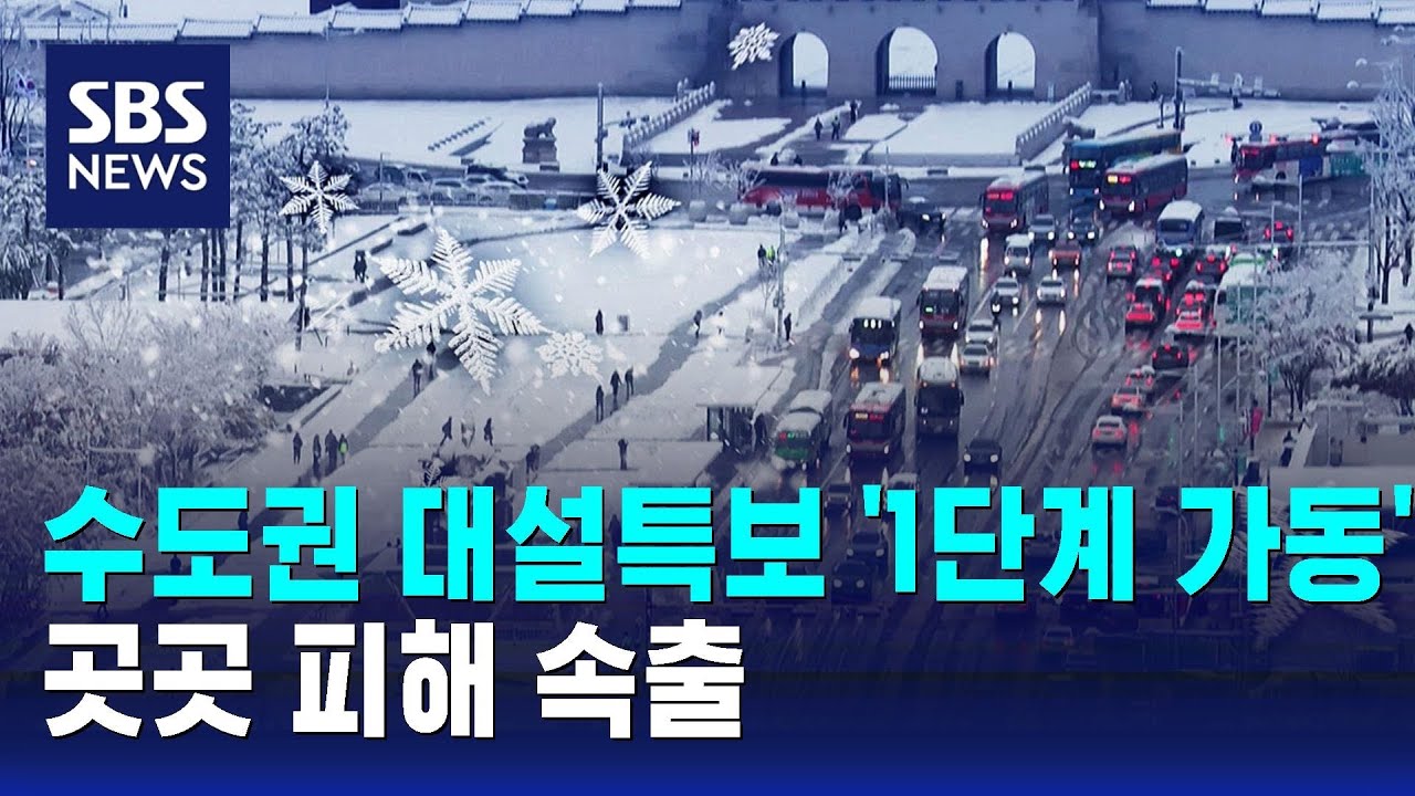 수도권 대설특보에 1단계 가동…곳곳 피해 / SBS