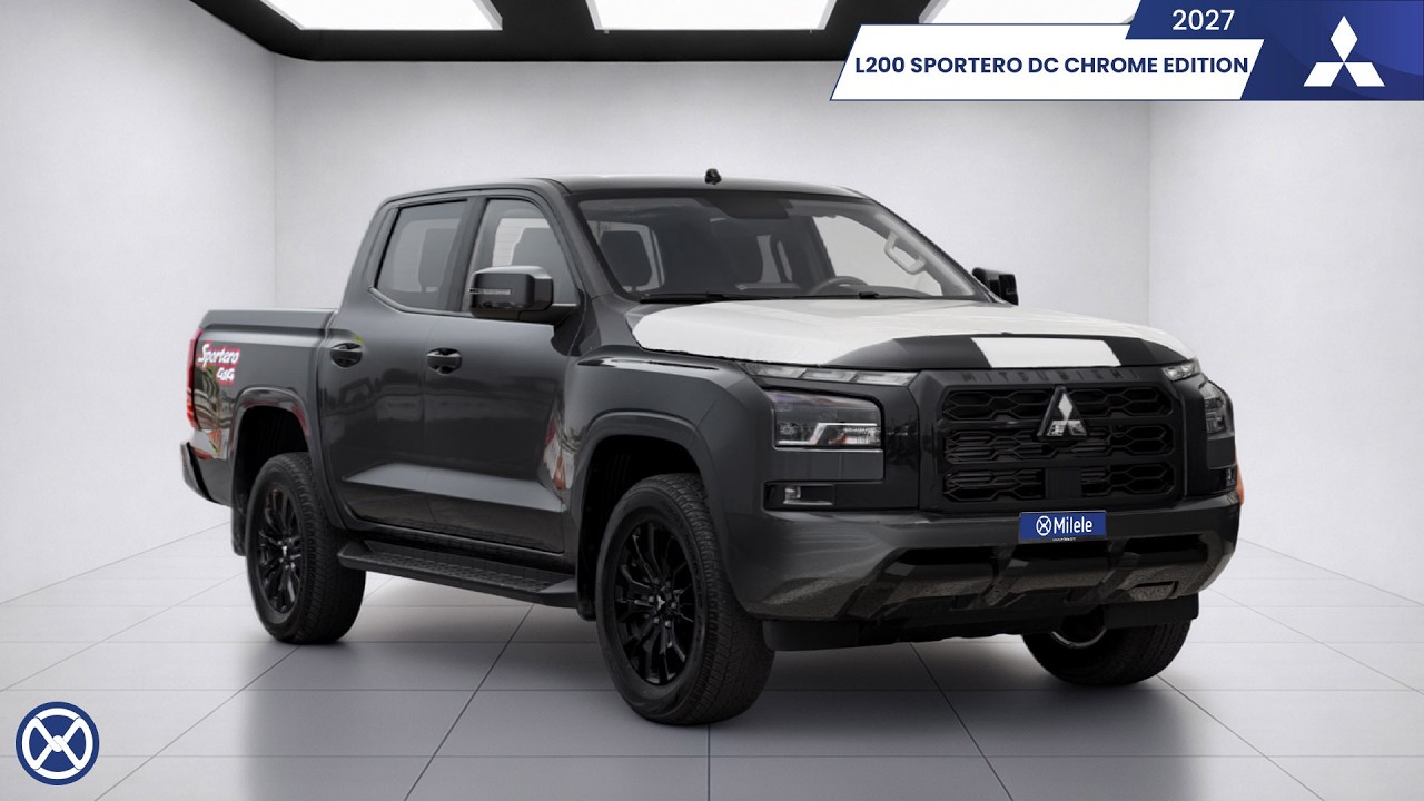 (LHD) MITSUBISHI L200 SPORTERO DC CHROME EDITION 2.4D AT 4WD MY2027 – GREY video
