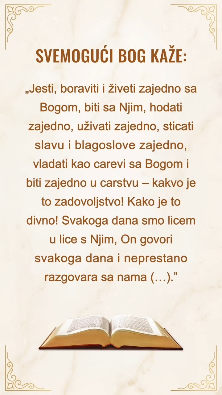 Budite tihi pred Bogom, čitajte Njegove reči