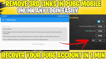 How To Unlink 3rd Link In Pubg Mobile | Remove 3rd Link | How To Secure 3rd Logins | Pubg 2.2 Update