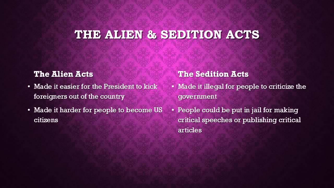 the alien and sedition acts essay This made the federalists to enact on the alien and sedition acts of 1798, essay writing help “alien and sedition acts research paper example. the alien and sedition acts essay This made the federalists to enact on the alien and sedition acts of 1798, essay writing help “alien and sedition acts research paper example.