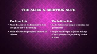 The Alien and Sedition Acts