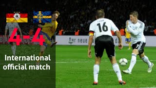 Germany 🇩🇪 (4-4) Sweden 🇸🇪 2012 International official match