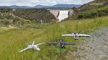 Cotter Dam formation with DCW and JL (AtomRC Dolphins and ZOHD DartXL)