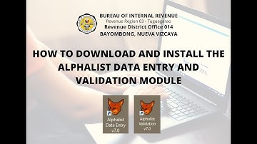 How To Download And Install The Alphalist Data Entry And Validation Module | BIR BAYOMBONG