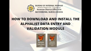 How To Download And Install The Alphalist Data Entry And Validation Module | BIR BAYOMBONG screenshot 4