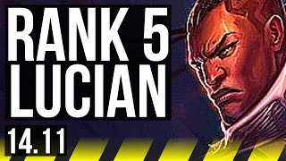 LUCIAN & Pyke vs KAI'SA & Rakan (ADC) | Rank 5 Lucian, 5/1/3 | KR Challenger | 14.11