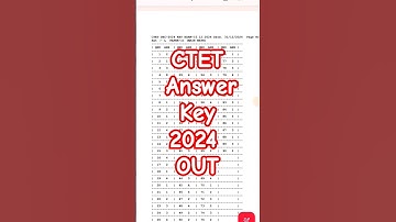 CTET Answer Key 2024 Kaise Dekhe ? How To Check CTET Answer Key 2024 ? #ctetanswerkey2024